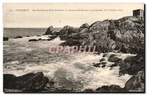 Cartes postales Penmarch Les Rochers de Saint Guenole Ou Furent enlevees les cinq Victimes Le 8 Octobre 1870