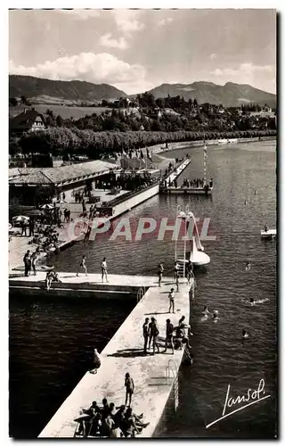 Cartes postales moderne Thonon Les Bains La Plage et le Mont Forolant