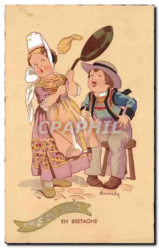 Cartes postales La Bretagne Crepes Folklore Costume Coiffe