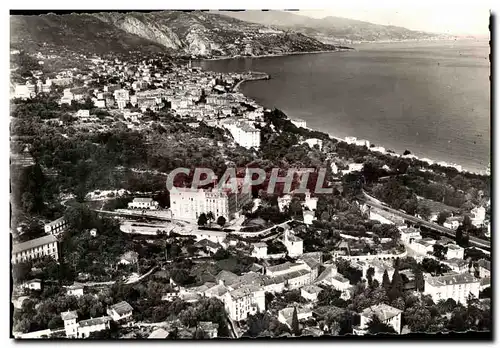 Moderne Karte Menton Panorama sur Menton et la Cote Italienne