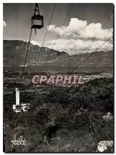 Cartes postales moderne Aix Les Bains Teleferique de Mt Revard Le lac la dent du Chat