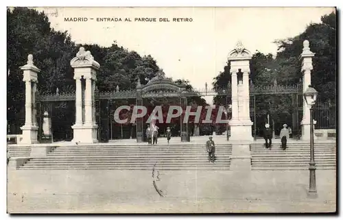 Ansichtskarte AK Madrid Entrada Al Parque Del Retiro