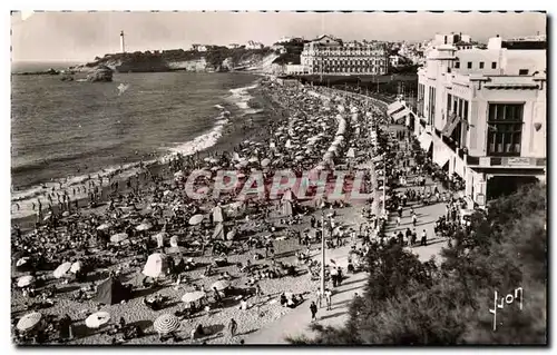 Cartes postales Biarrtitz La Grande Plage Et Le Cap St Martin