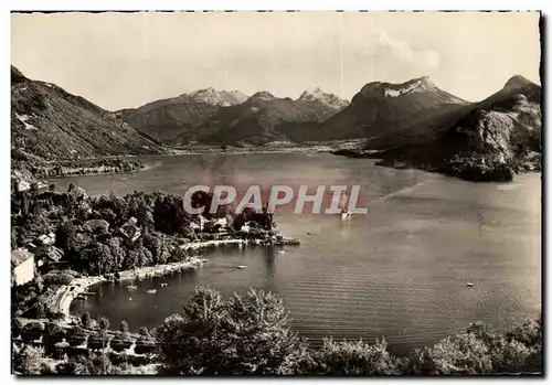 Cartes postales Lac D&#39Annecy Talloires Vue Generale Et Massif Des Bauges