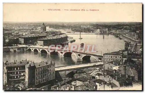 Cartes postales Toulouse Vue generale Sur La Garonne