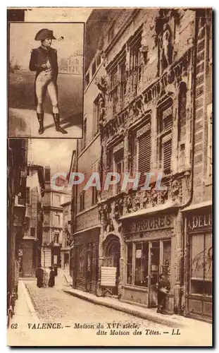 Cartes postales Valence Maison du Dite Maison des Tetes Napoleon 1er