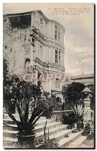 Ansichtskarte AK Grignan Intereiur du Chateau Le Grand petron De La Facade Prahois Le Tour Servenge