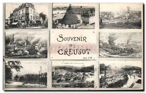 Cartes postales Souvenir Du Creusot