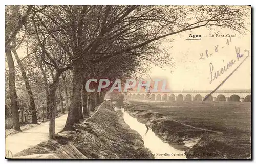 Cartes postales Agen Le pont canal
