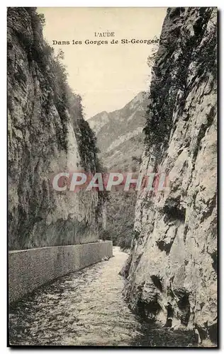 Cartes postales L'Aude Dans Les gorges de st Georges