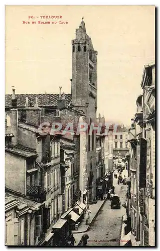 Cartes postales Toulouse Rue Et eglise Du Taur