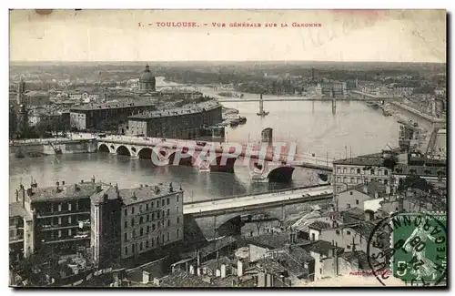 Cartes postales Toulouse Vue Generale Sur la Garonne