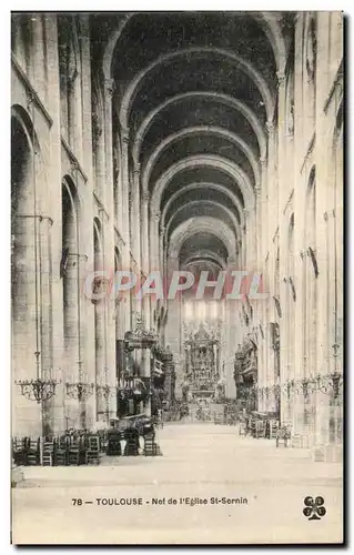 Cartes postales Toulouse Nef de l&#39Eglise St Sernin