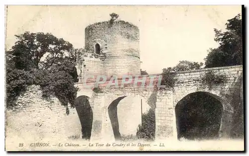 Cartes postales Chinon Le Chateau La Tour du Condry et les Douves