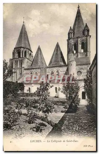 Ansichtskarte AK Loches La Collegiale de Saint Ours