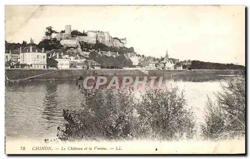 Cartes postales Chinon Le Chateau et la Vienne