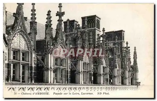 Ansichtskarte AK Chateau D&#39Amboise Facade Sur La Loire Lucarnes