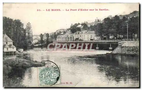 Cartes postales Le Mans Le Pont d&#39Enfer Sur La Sarthe