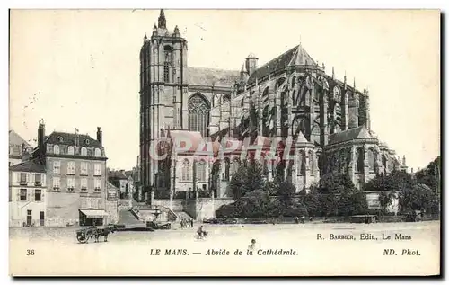 Ansichtskarte AK Le Mans Abside De La Cathedrale