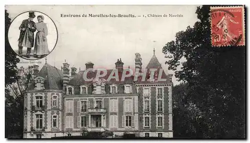 Cartes postales Environs De Marolles Les Braults Chateau De Nauvais Costume Sarthois Folklore Costume