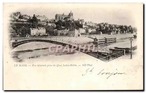 Cartes postales Le Mans Vue Generale Prise Du Quai Ledru Rollin lavoir