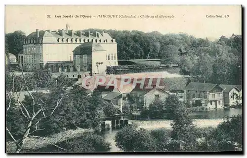 Cartes postales Les bords de l&#39Orne Harcourt Chateau et deversoir