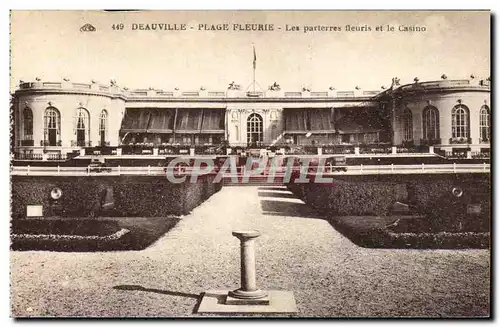 Cartes postales Deauville Plage Fleurie Les parterres fleuris et les Casino