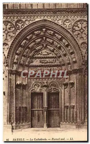 Cartes postales Bayeux La Cathedrale Portail sud