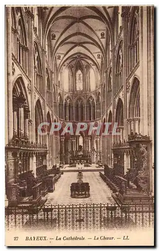 Ansichtskarte AK Bayeux La Cathedrale Le Choeur