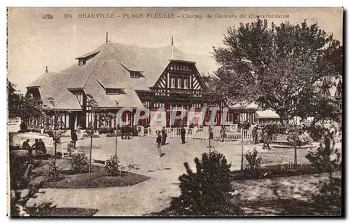 Ansichtskarte AK Deauville Plage Pleurie Champ de Courses de Clarefontaine