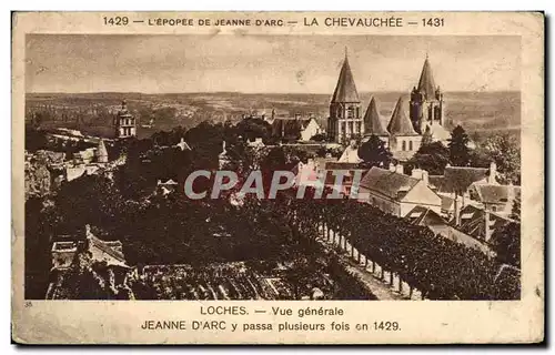 Cartes postales L'Epopee de Jeanne d'Arc Le Chevauchee Loches Vue Generale