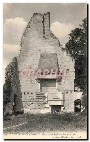 Cartes postales Chinon Le Chateau Reste de la Salle ou Jeanne d&#39Arc reconnut Charles VII