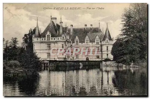 Cartes postales Chateau d&#39Azay Le Rideau Vue sur Indre