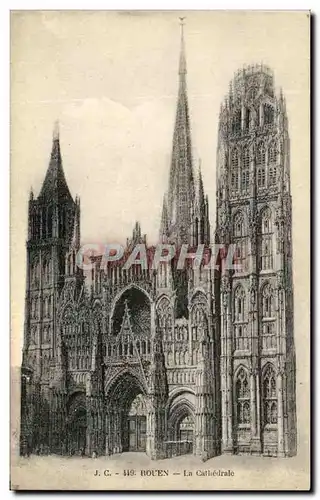 Cartes postales Rouen La Cathedrale