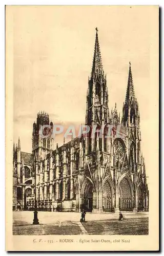 Cartes postales Rouen Eglise Saint Ouen Cote Nord