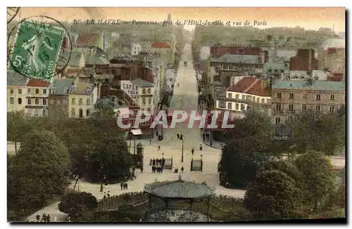 Cartes postales Le Havre Panorama Pris De l&#39Hotel De Ville Et Rue De Paris