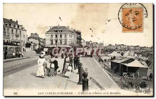 Cartes postales Les Sables D&#39Olonne L&#39Hotel De l&#39Ocean Et Le Remblai