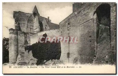 Cartes postales Loches Le Donjon La tour Louis XII Et Le Martelet