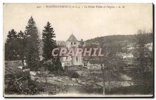 Cartes postales Rochecorbon La Petite Vallee Et l&#39Eglise