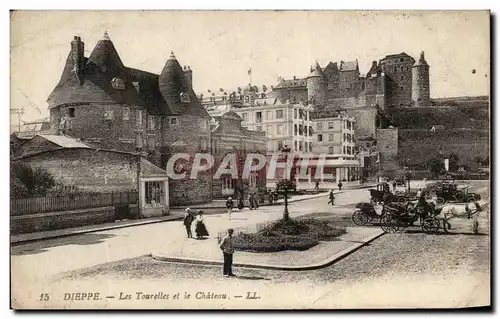 Cartes postales Dieppe Les Tourelles Et Le Chateau