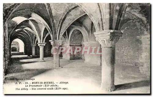 Cartes postales Mont Saint Michel Abbaye Le Promenoir