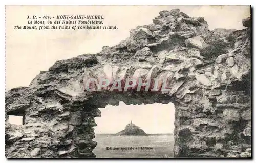 Cartes postales Mont Saint Michel Le mont Vu des Ruines Tombelaine