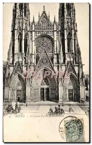 Cartes postales Rouen Le Grand Portail de Saint Ouen