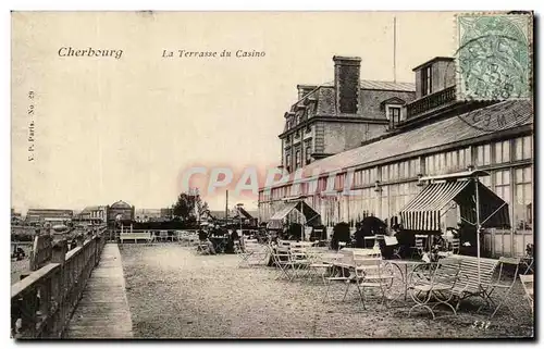 Ansichtskarte AK Cherbourg La Terrasse du Casino