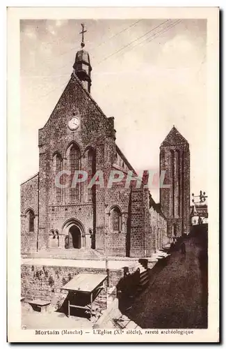 Cartes postales Mortain L'Eglise Rarete archeologique