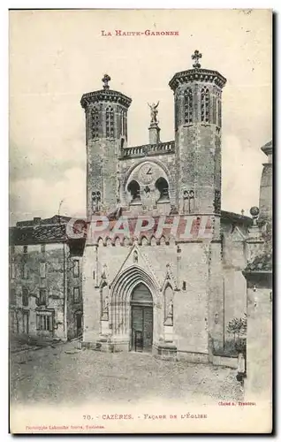 Ansichtskarte AK La Haute Garonne Cazeres Facade de L&#39Eglise