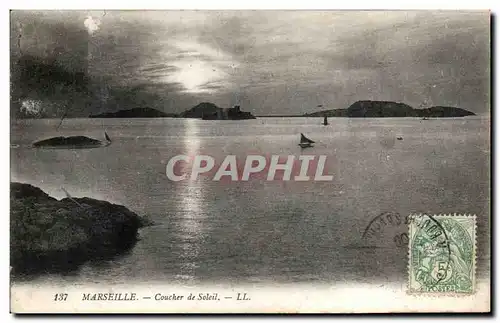 Cartes postales Marseille Coucher de Soleil