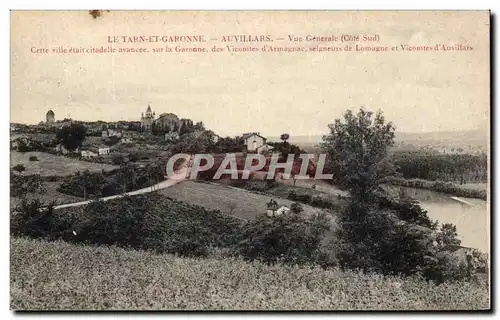 Cartes postales Le Tarn et Garonne Auvillars Vue Generale