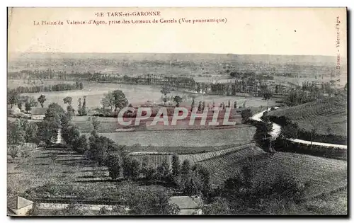 Cartes postales Le Tarn Et Garonne La Plaine de Valence d&#39Agen prise des coteaux de Castels
