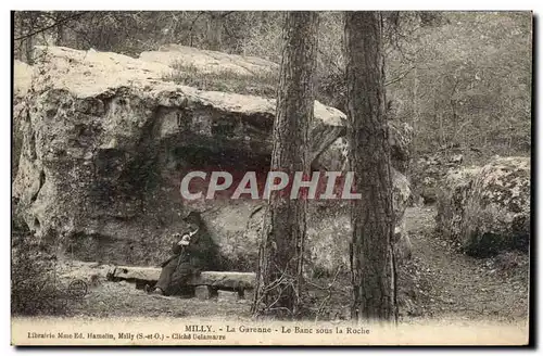 Cartes postales Milly La Garenne Le banc sous la Roche